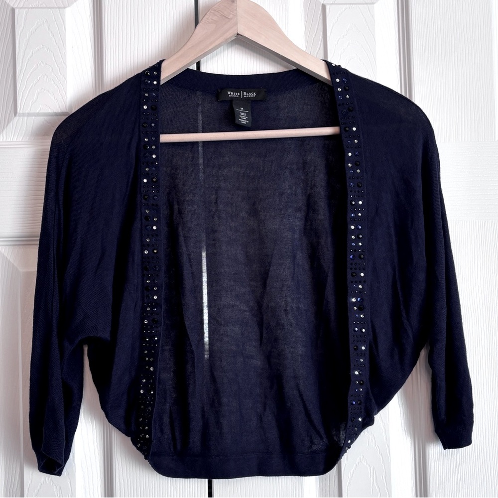 White House Black Market Shrug With Rhinestones